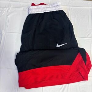 Nike Mens Black and Red Athletic Shorts